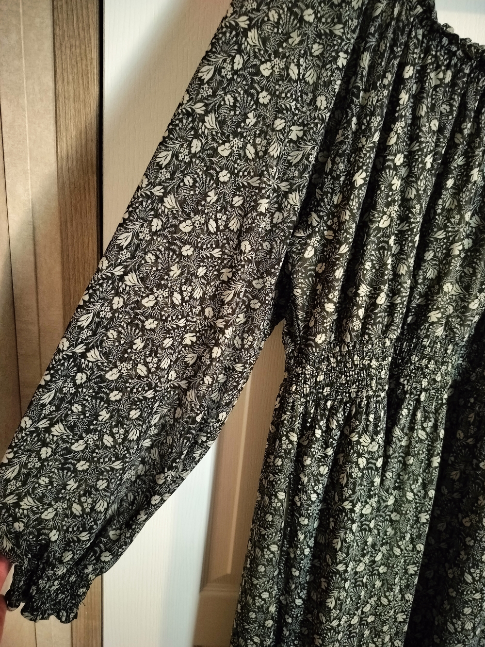 Knox Rose Black Floral Long Sleeve Maxi Dress - Size XXL - Picture 5 of 5